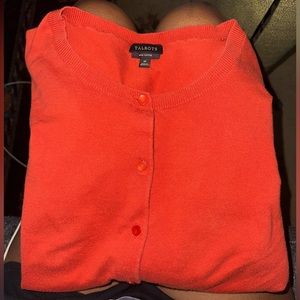 Talbots Red crew Cardigan/Sweater
